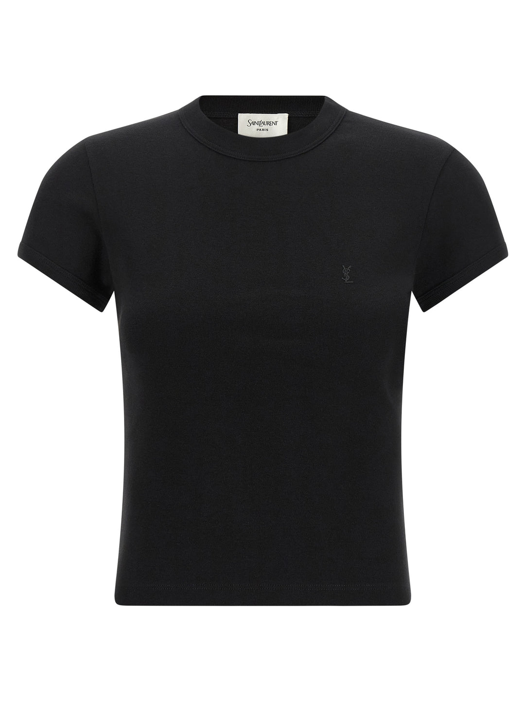 Saint Laurent Black Cotton T-Shirt