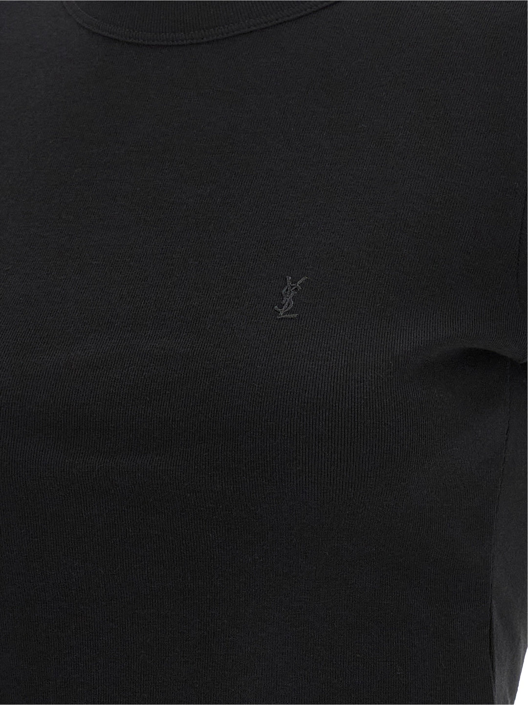 Saint Laurent Black Cotton T-Shirt