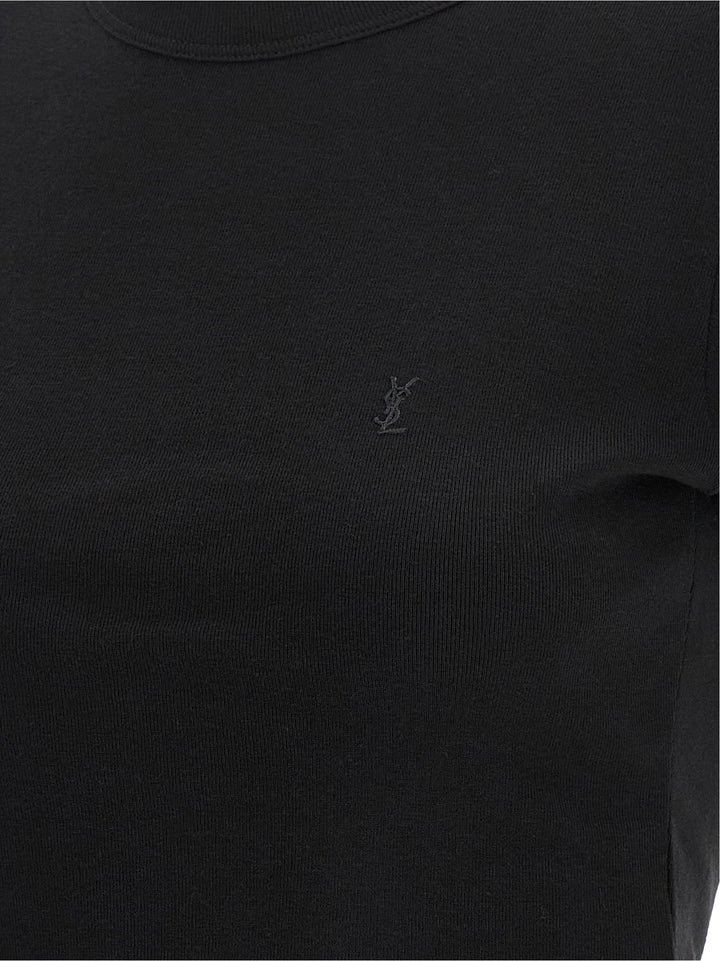 Saint Laurent Black Cotton T-Shirt