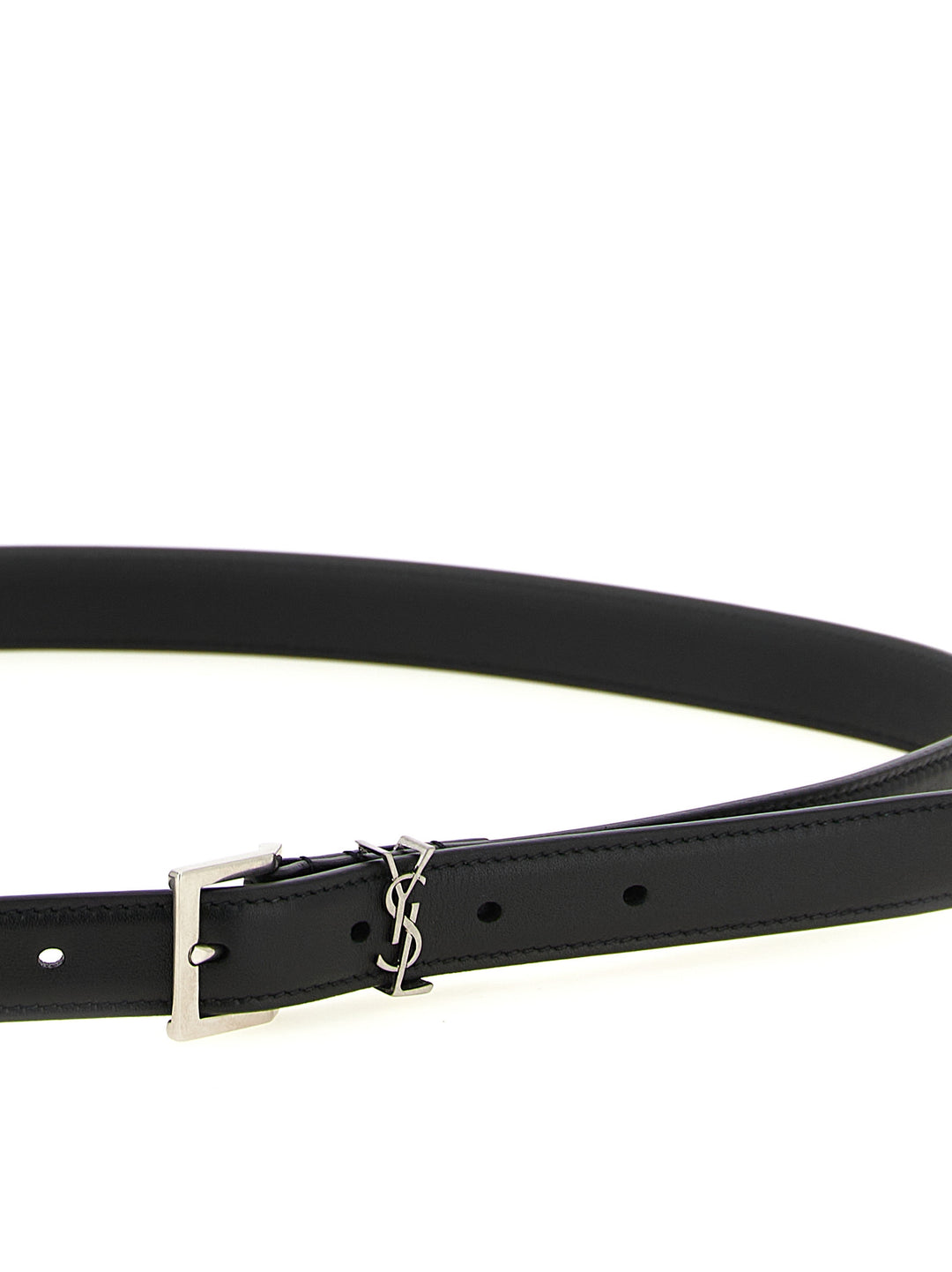 Saint Laurent Black Calfskin Regular Belt