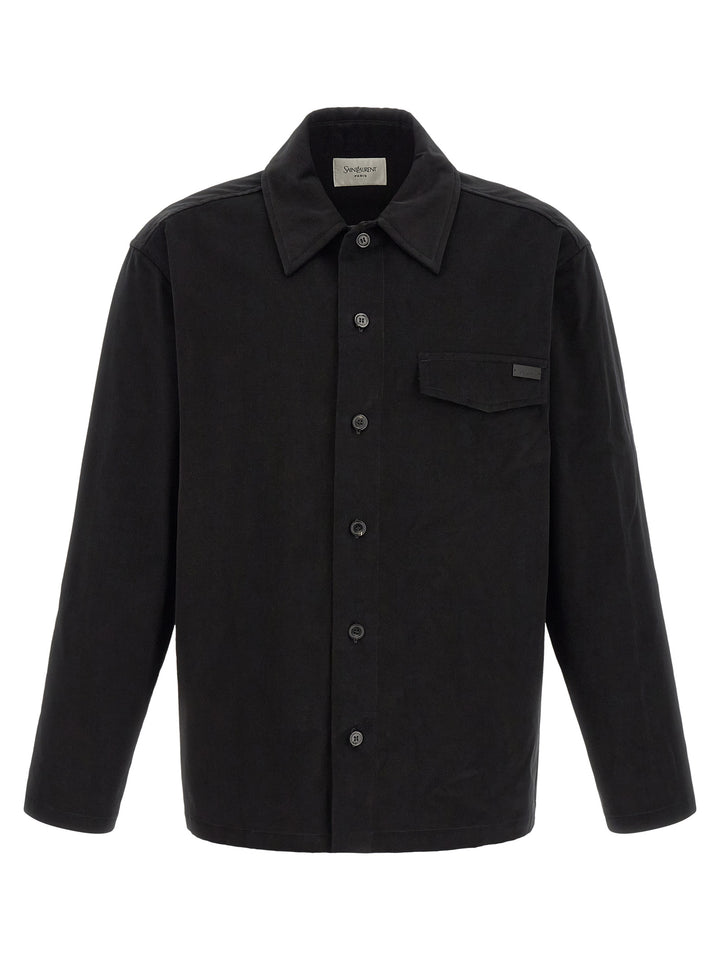 Saint Laurent Black Cotton Blouse