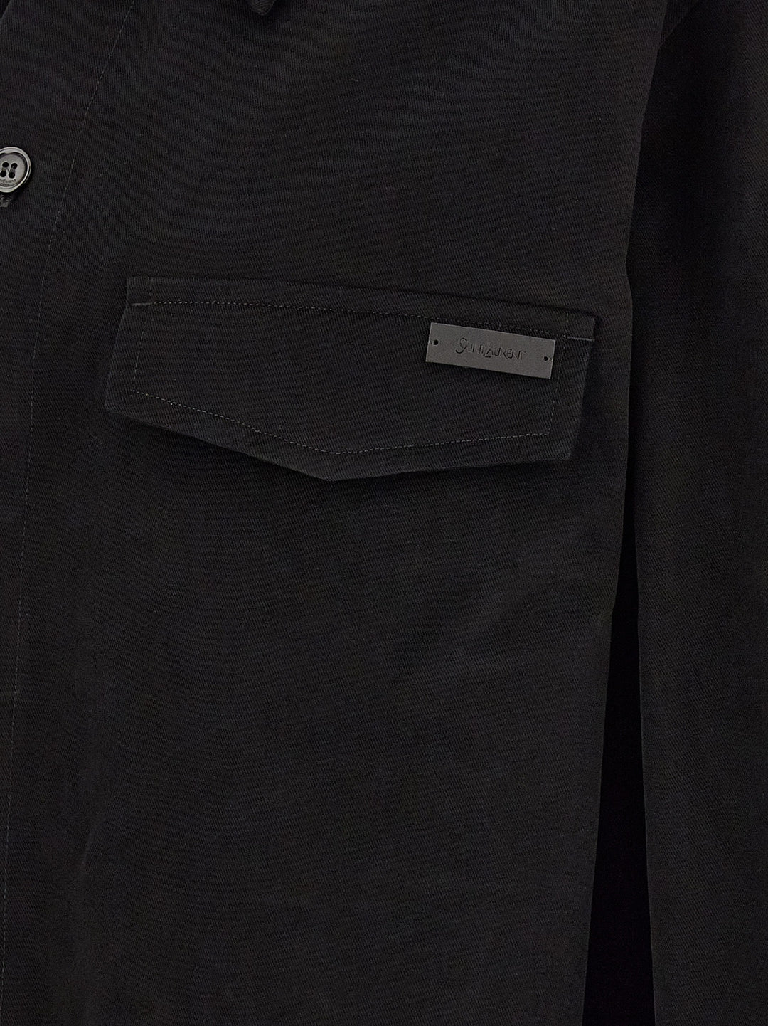 Saint Laurent Black Cotton Blouse