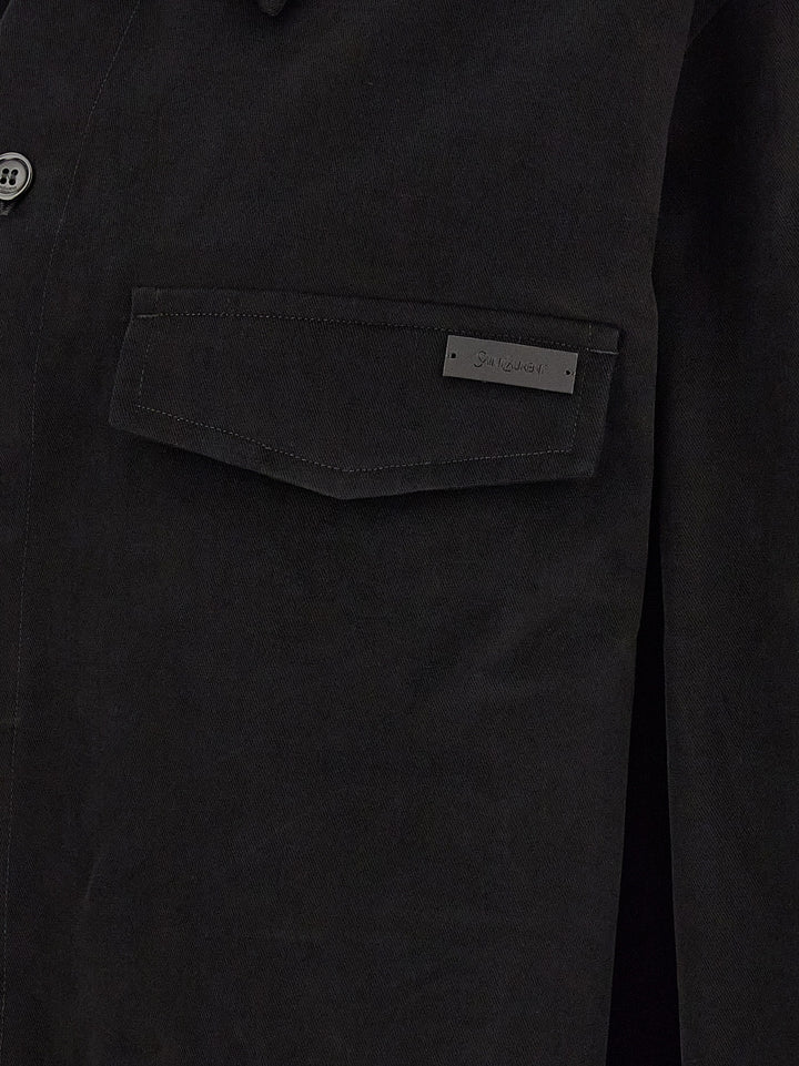 Saint Laurent Black Cotton Blouse