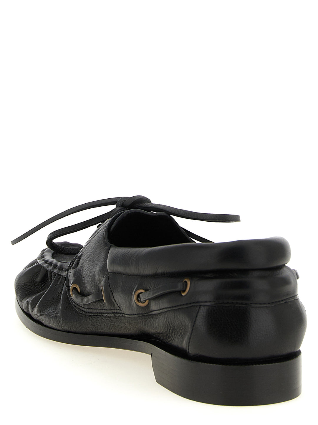 Saint Laurent Black Calfskin Slip-On Loafers