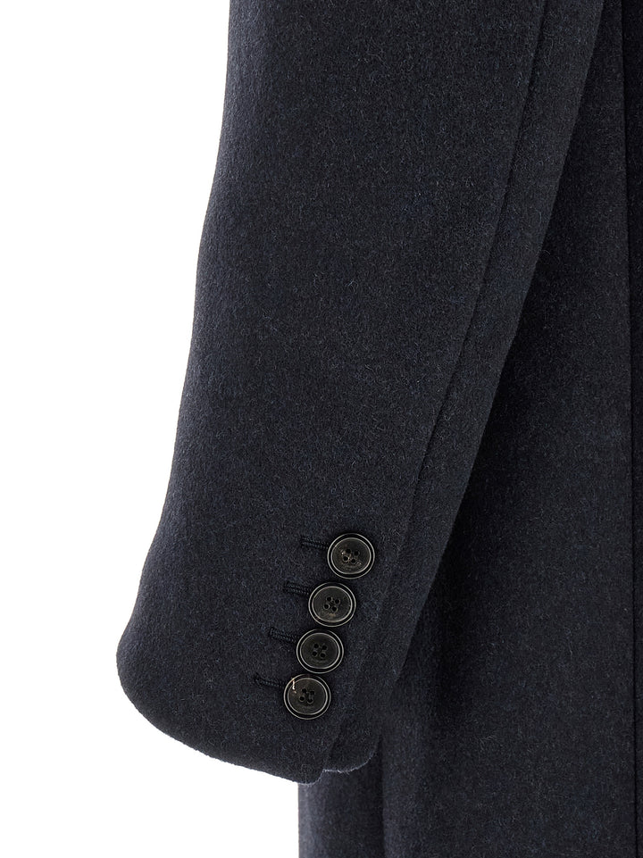 Saint Laurent Blue Wool Coat
