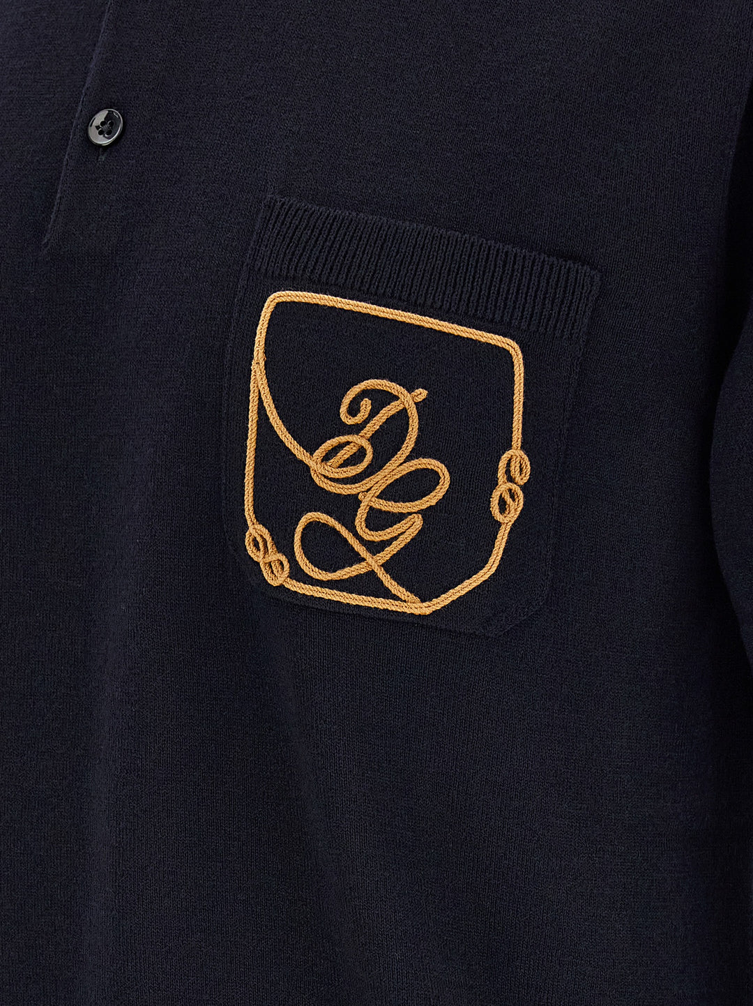 Dolce &amp; Gabbana Blue Virgin Wool Polo Shirt