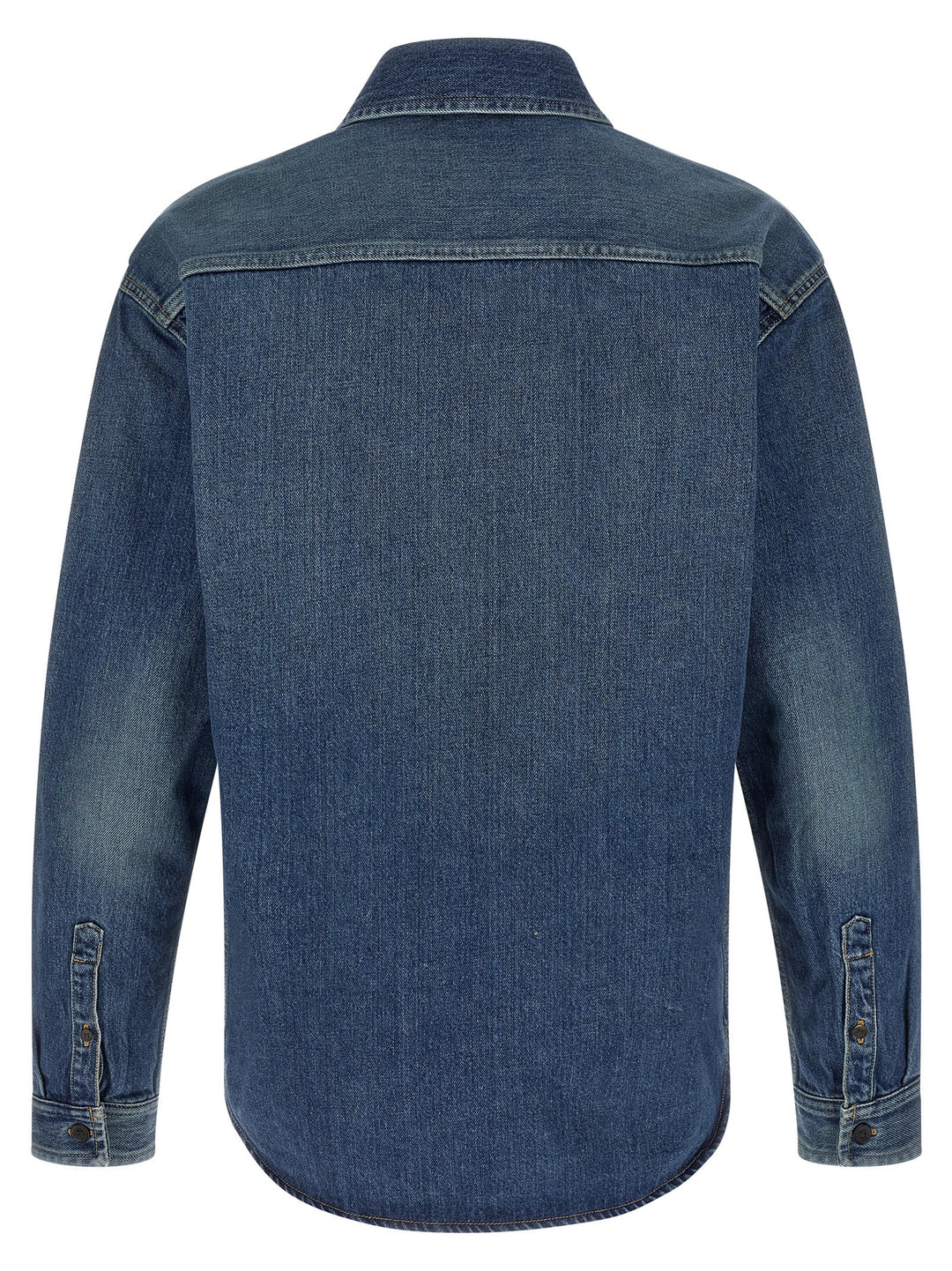 Saint Laurent Blue Cotton Blouse