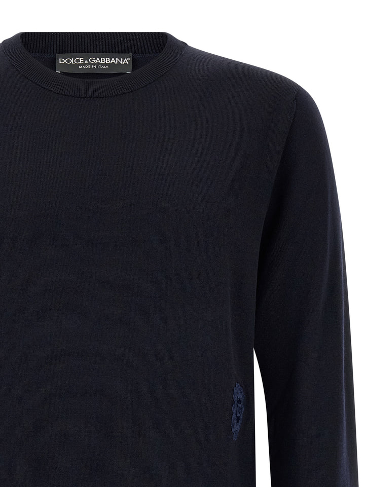 Dolce &amp; Gabbana Blue Virgin Wool Cardigan