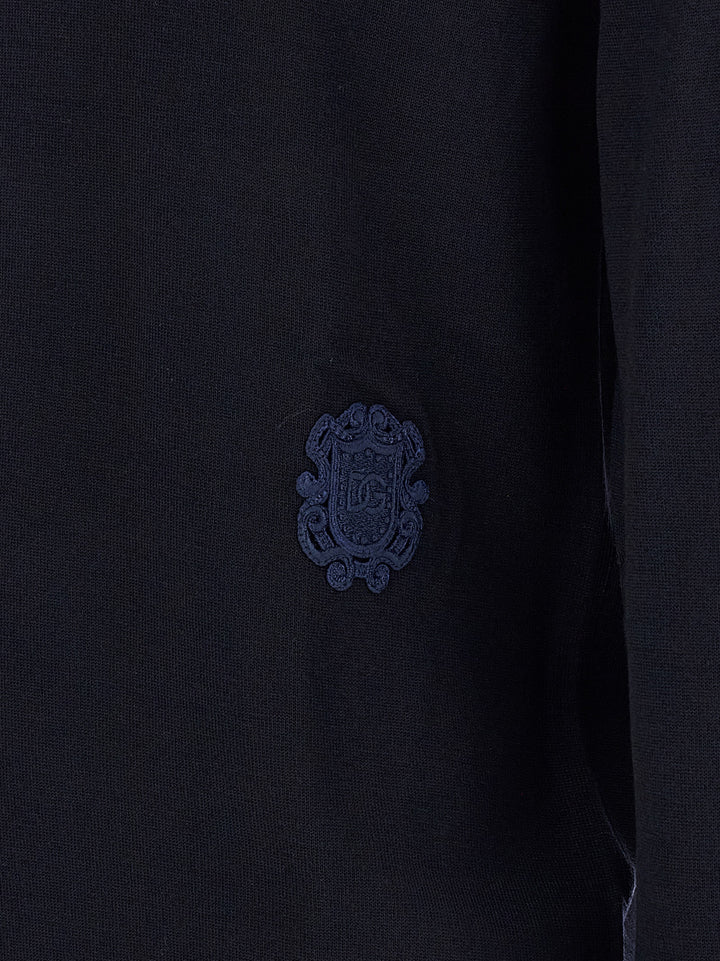Dolce &amp; Gabbana Blue Virgin Wool Cardigan