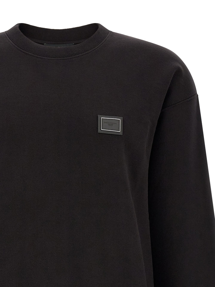 Dolce &amp; Gabbana Black Cotton Sweatshirt