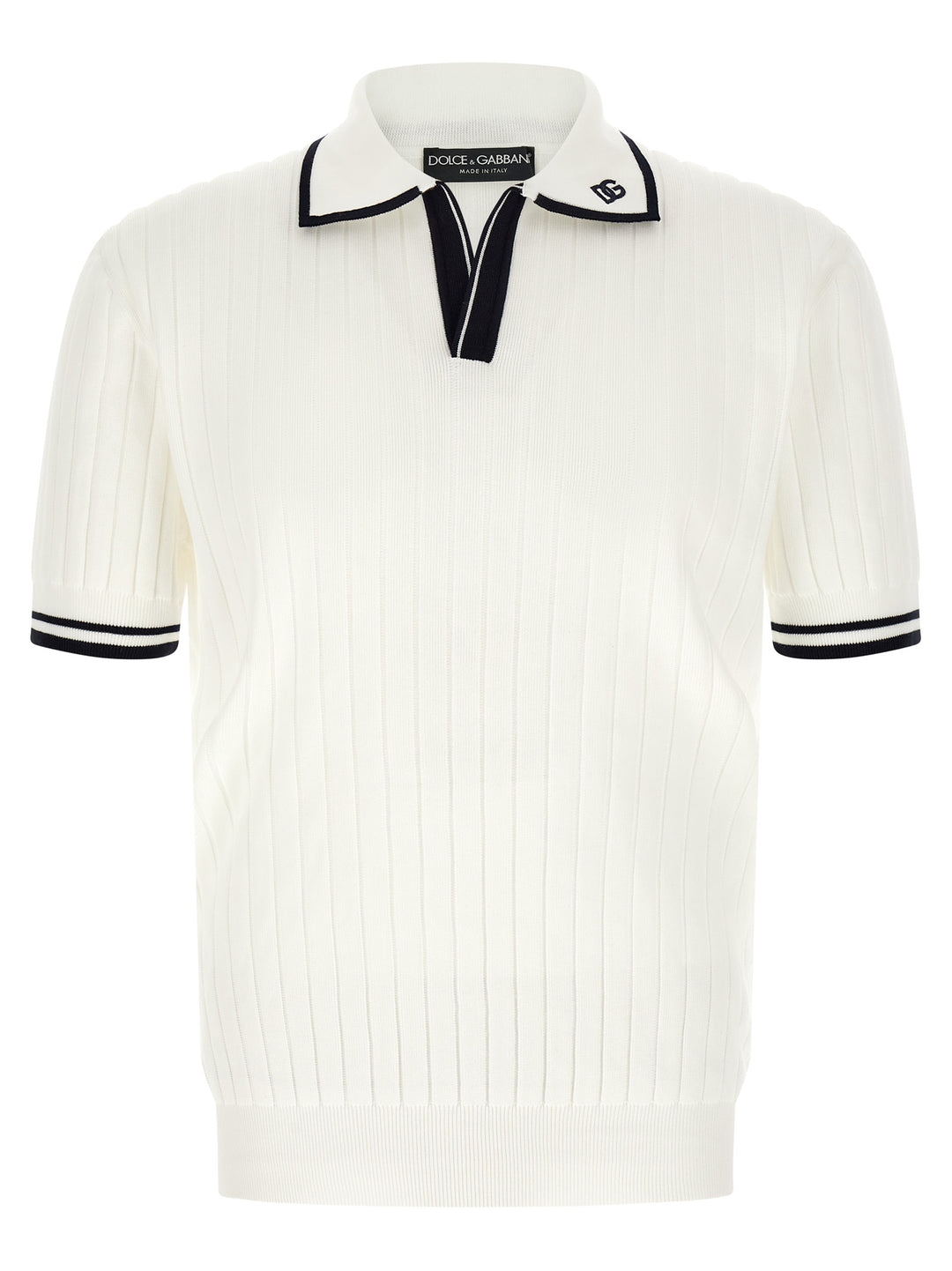 Dolce &amp; Gabbana Bicolor Cotton Polo Shirt