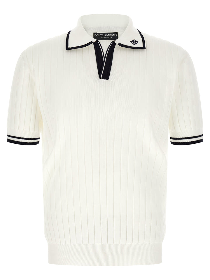 Dolce &amp; Gabbana Bicolor Cotton Polo Shirt