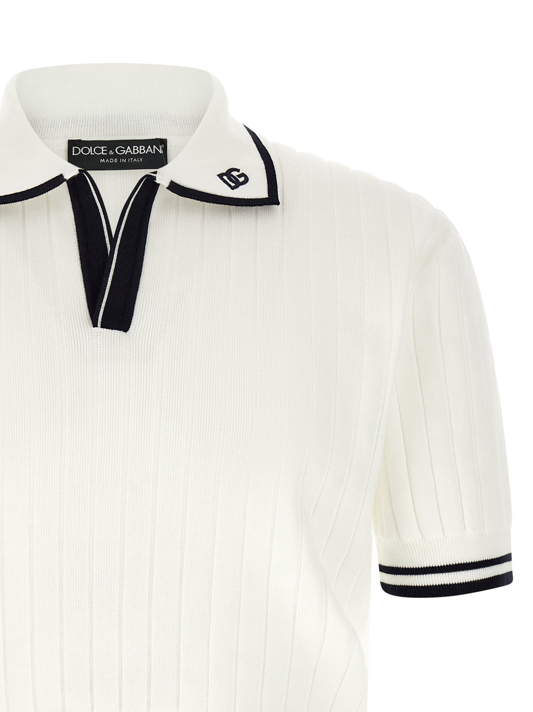 Dolce &amp; Gabbana Bicolor Cotton Polo Shirt