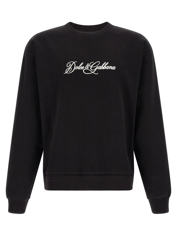 Dolce &amp; Gabbana Black Cotton Sweatshirt
