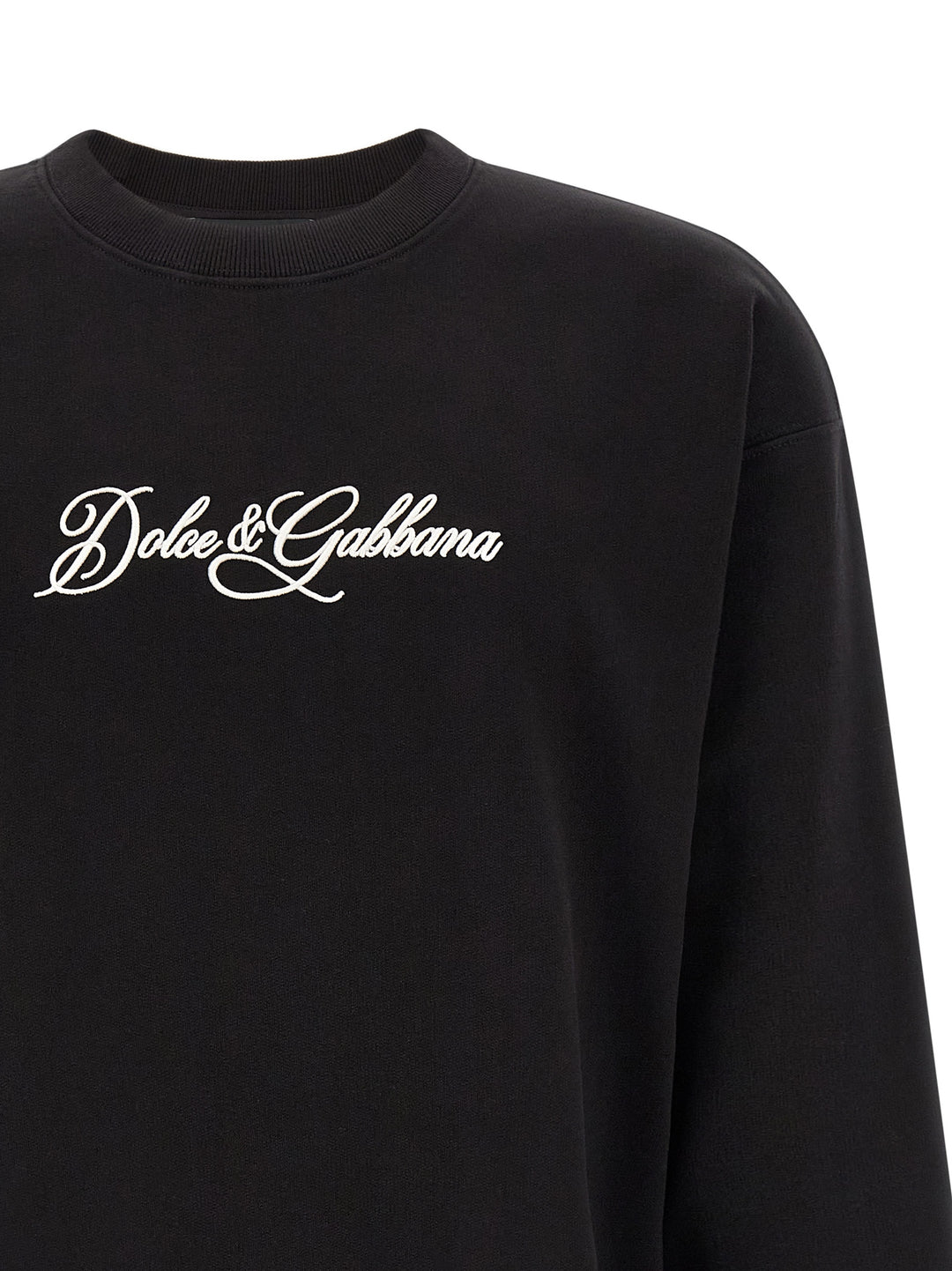 Dolce &amp; Gabbana Black Cotton Sweatshirt