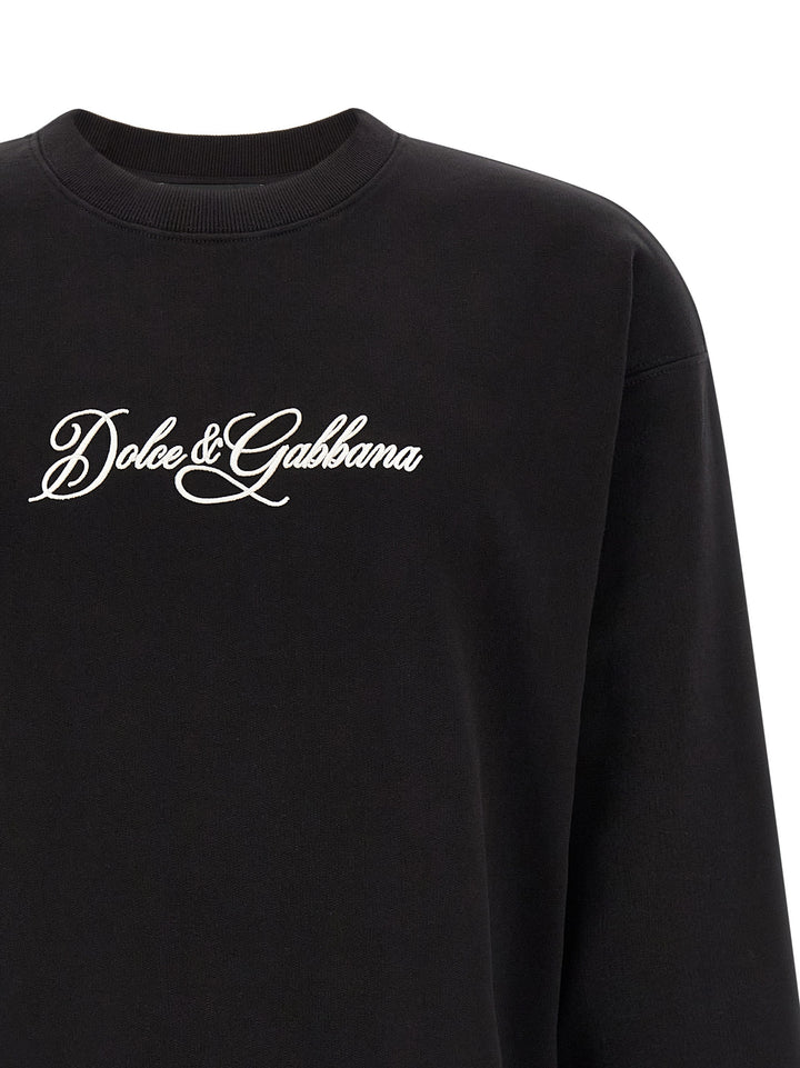 Dolce &amp; Gabbana Black Cotton Sweatshirt