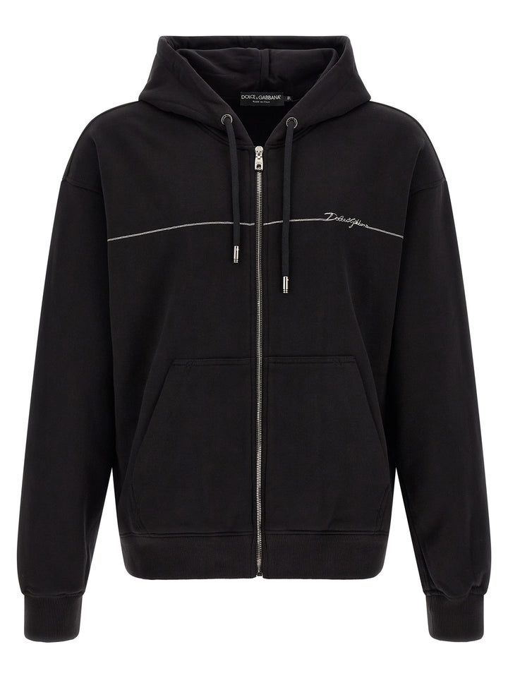 Dolce &amp; Gabbana Black Cotton Sweatshirt
