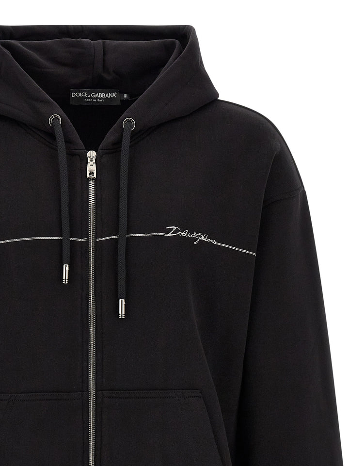 Dolce &amp; Gabbana Black Cotton Sweatshirt