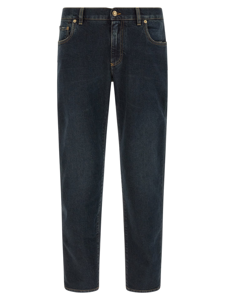 Dolce &amp; Gabbana Blue Cotton Skinny Jeans