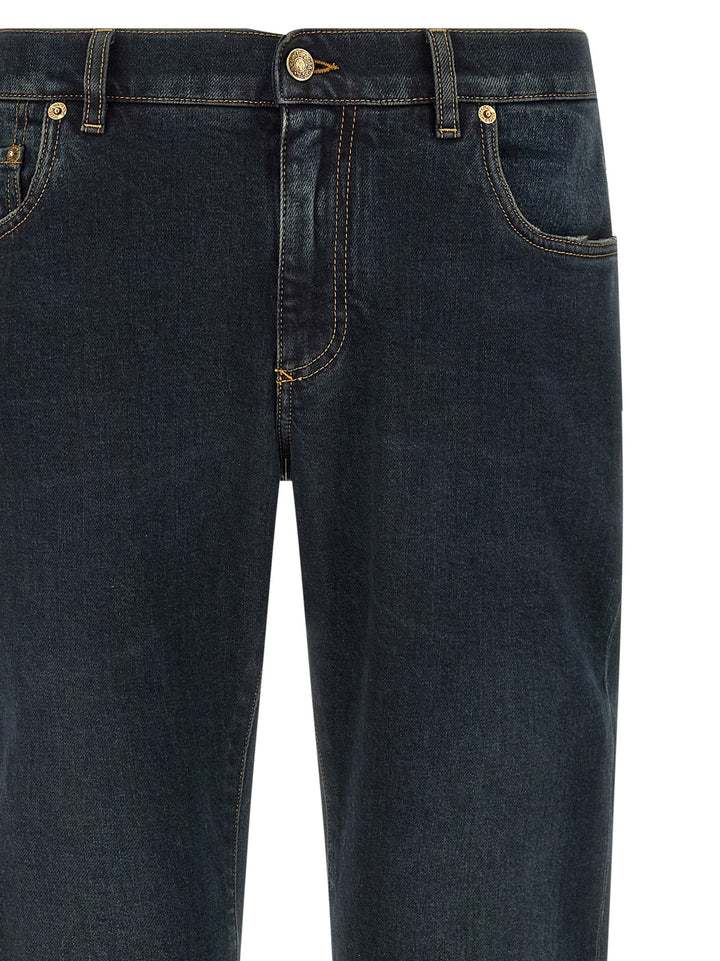 Dolce &amp; Gabbana Blue Cotton Skinny Jeans