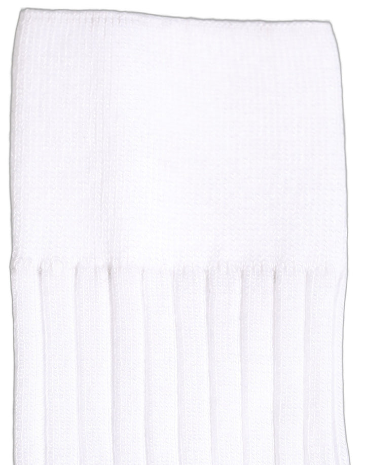 Dolce &amp; Gabbana White Cotton Ribbed Logo Over The Calf Women Socks