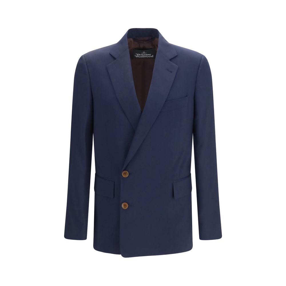 Vivienne Westwood Blue Wool Oves Aries Full-Length Jacket