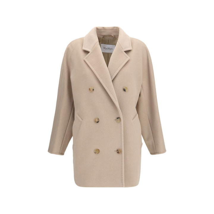 Max Mara Beige Wool Oves Aries Full-Length Jacket