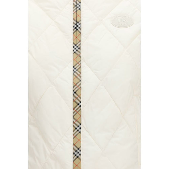 Burberry White Polyester Sleeveless Jacket