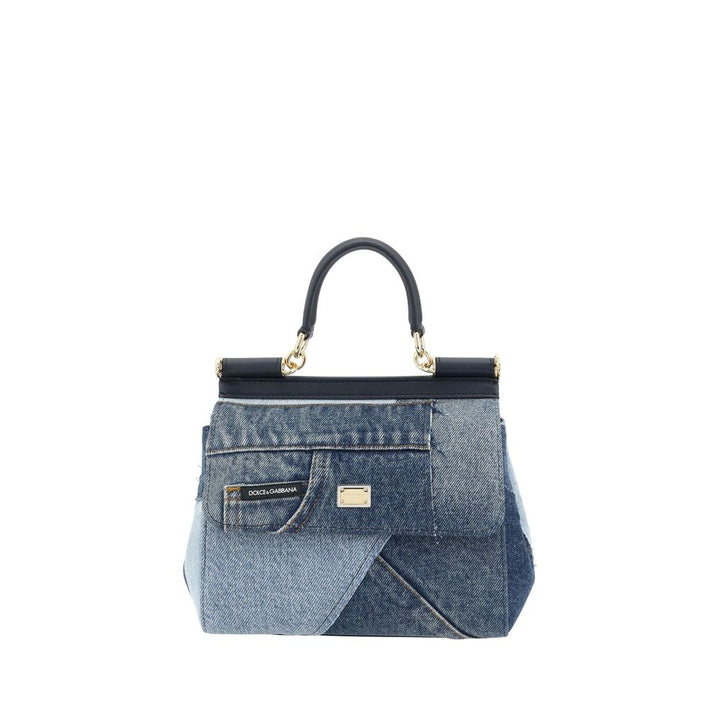 Dolce &amp; Gabbana Blue Cotton Handbag