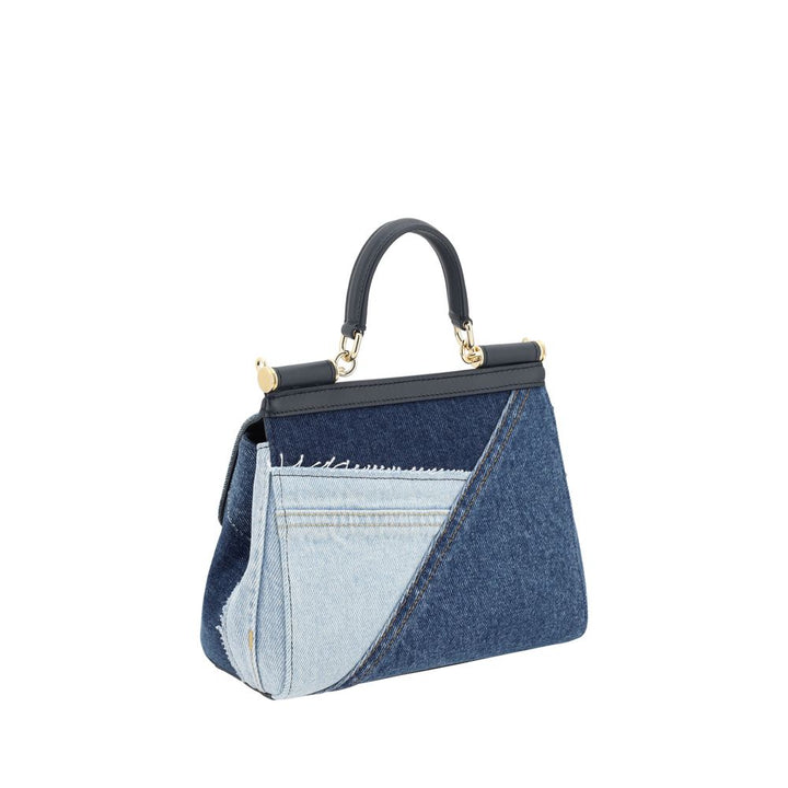 Dolce &amp; Gabbana Blue Cotton Handbag