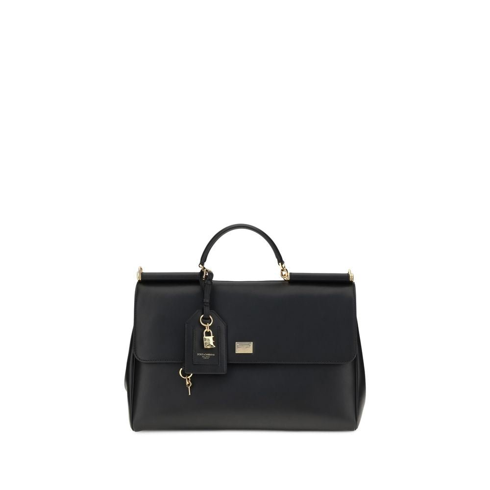 Dolce &amp; Gabbana Black Calf Leather Bos Taurus Shoulder Bag