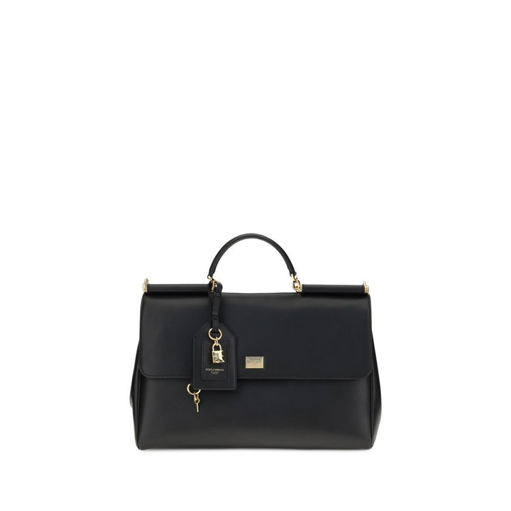 Dolce &amp; Gabbana Black Calf Leather Bos Taurus Shoulder Bag