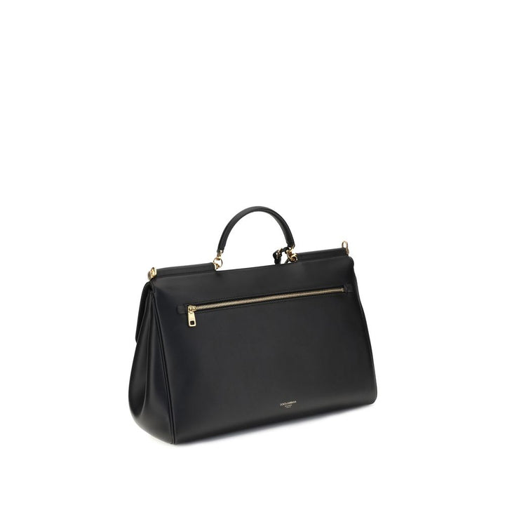 Dolce &amp; Gabbana Black Calf Leather Bos Taurus Shoulder Bag