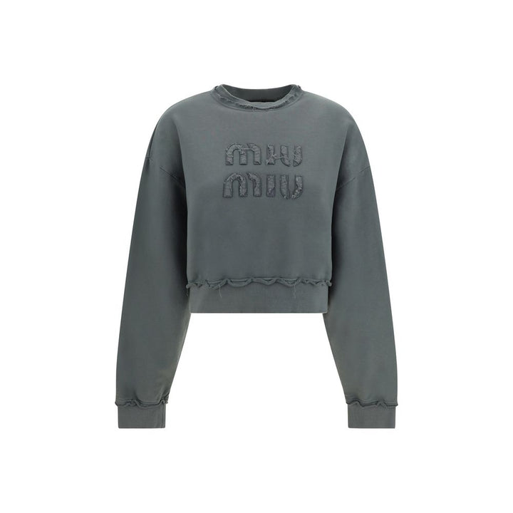 Miu Miu Gray Cotton Sweatshirt