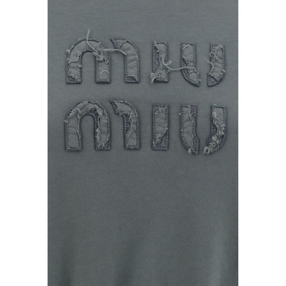 Miu Miu Gray Cotton Sweatshirt