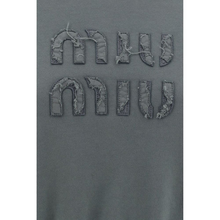 Miu Miu Gray Cotton Sweatshirt