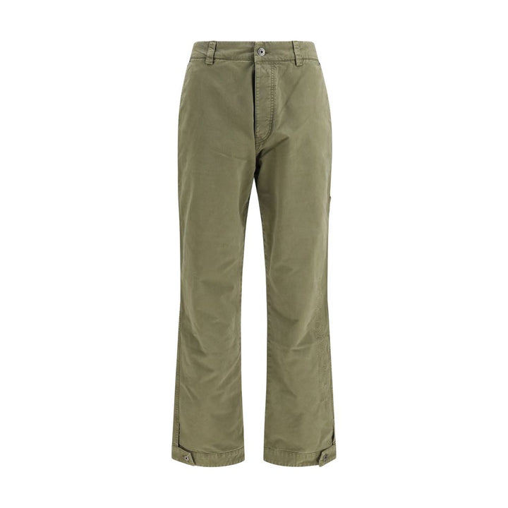 Off-White Bicolor Cotton Casual Pants