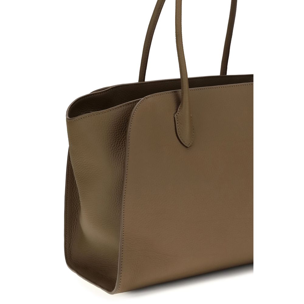 The Row Brown Calf Leather Bos Taurus Shoulder Bag