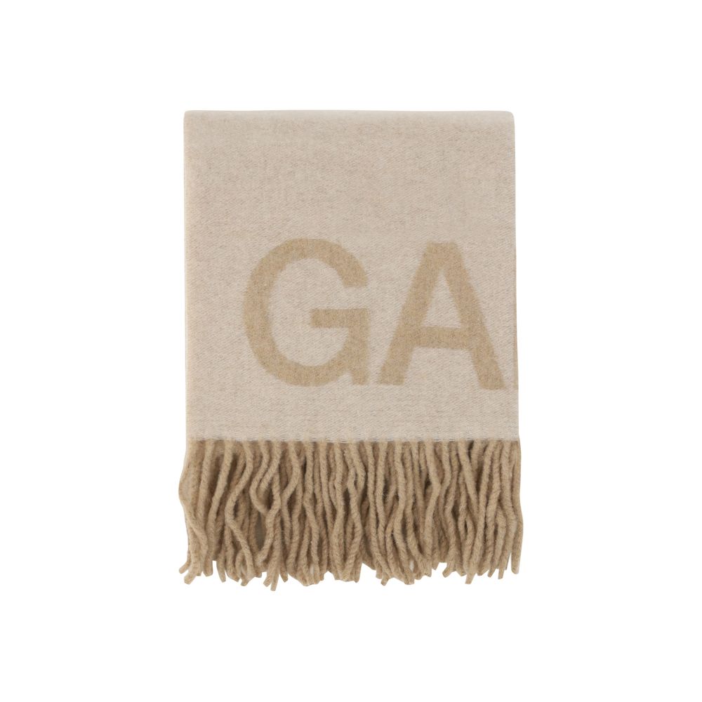Ganni Beige Wool Oves Aries Scarf
