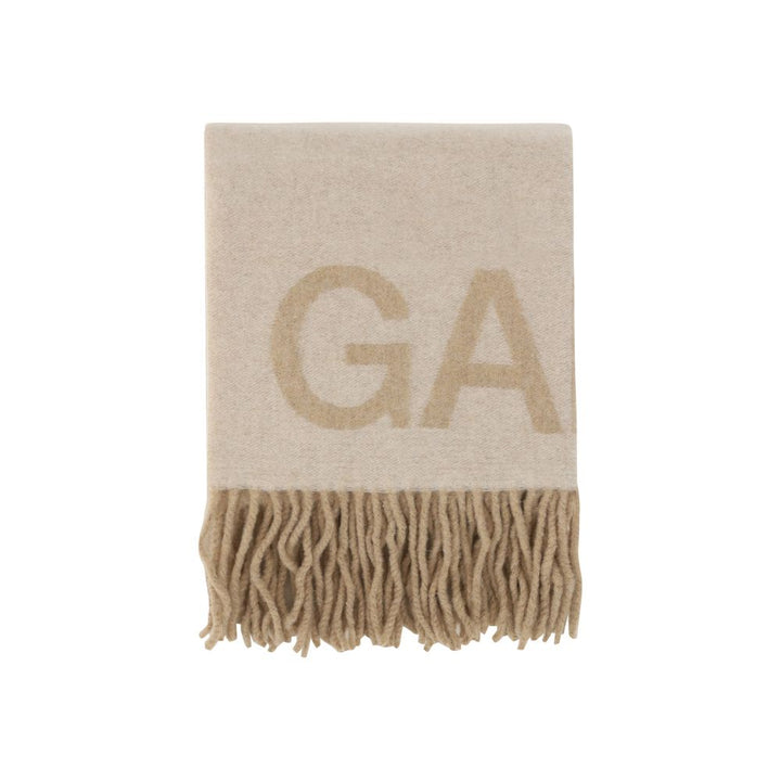 Ganni Beige Wool Oves Aries Scarf