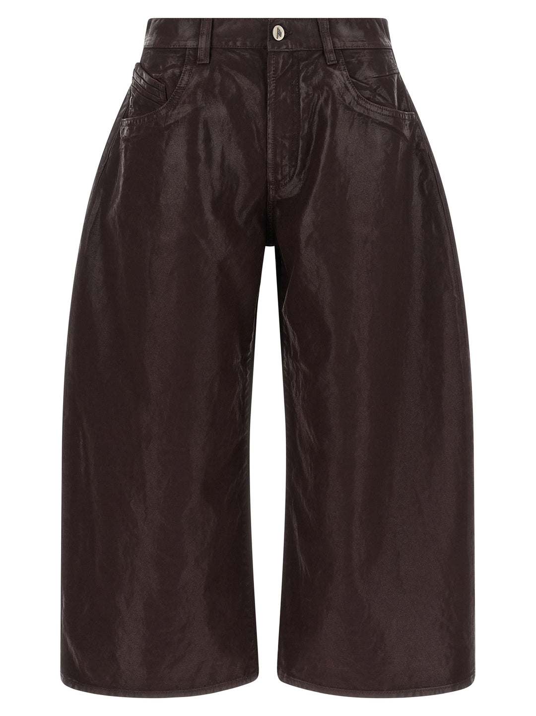 The Attico Purple Cotton Cropped Pants