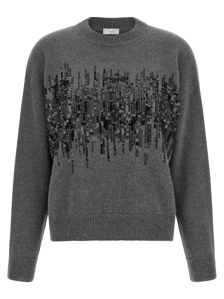 Peserico Gray Wool Cardigan