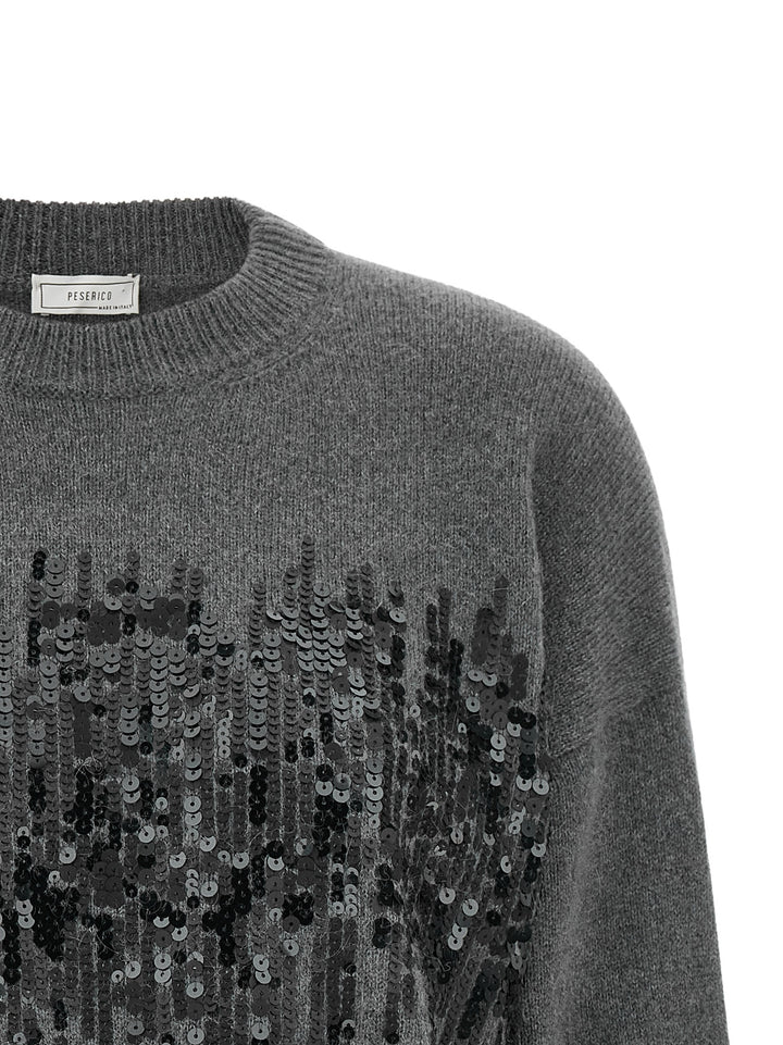 Peserico Gray Wool Cardigan