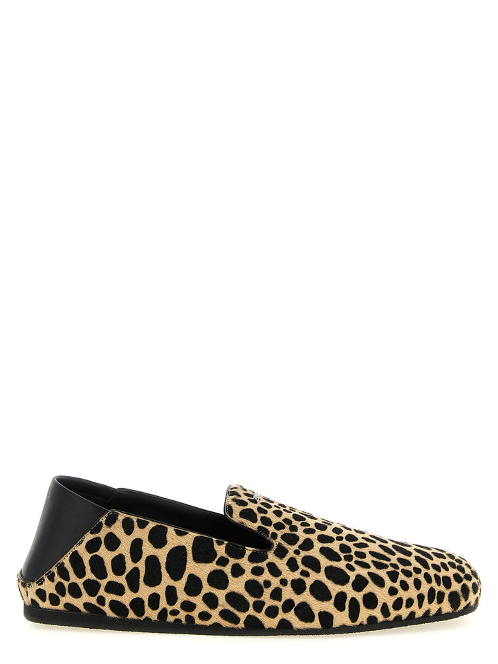 Giuseppe Zanotti Multicolor Calfskin Slip-On Loafers