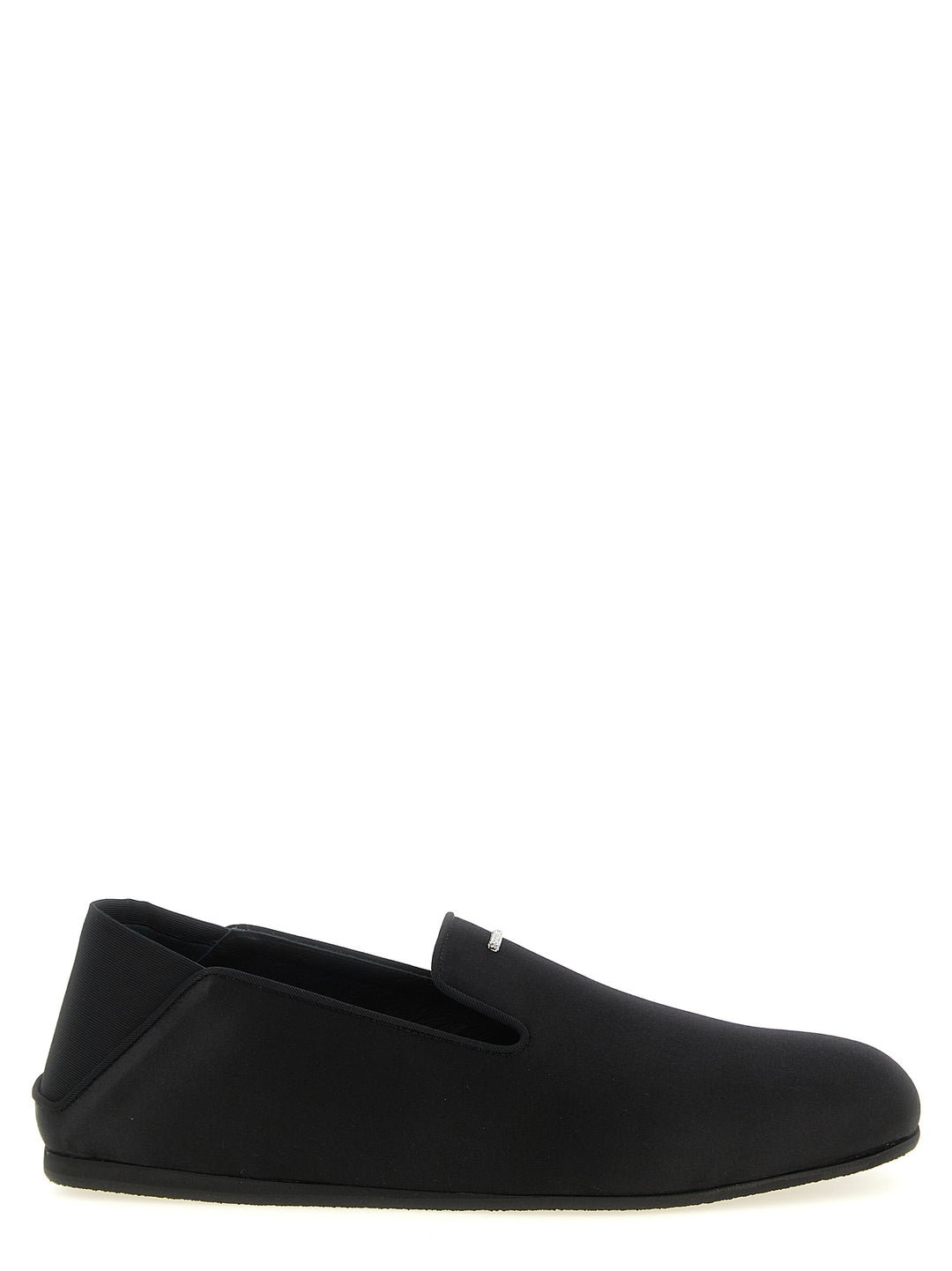 Giuseppe Zanotti Black Viscose Slip-On Loafers