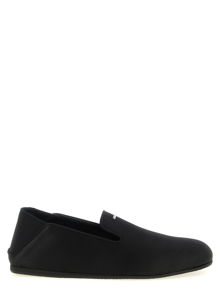 Giuseppe Zanotti Black Viscose Slip-On Loafers