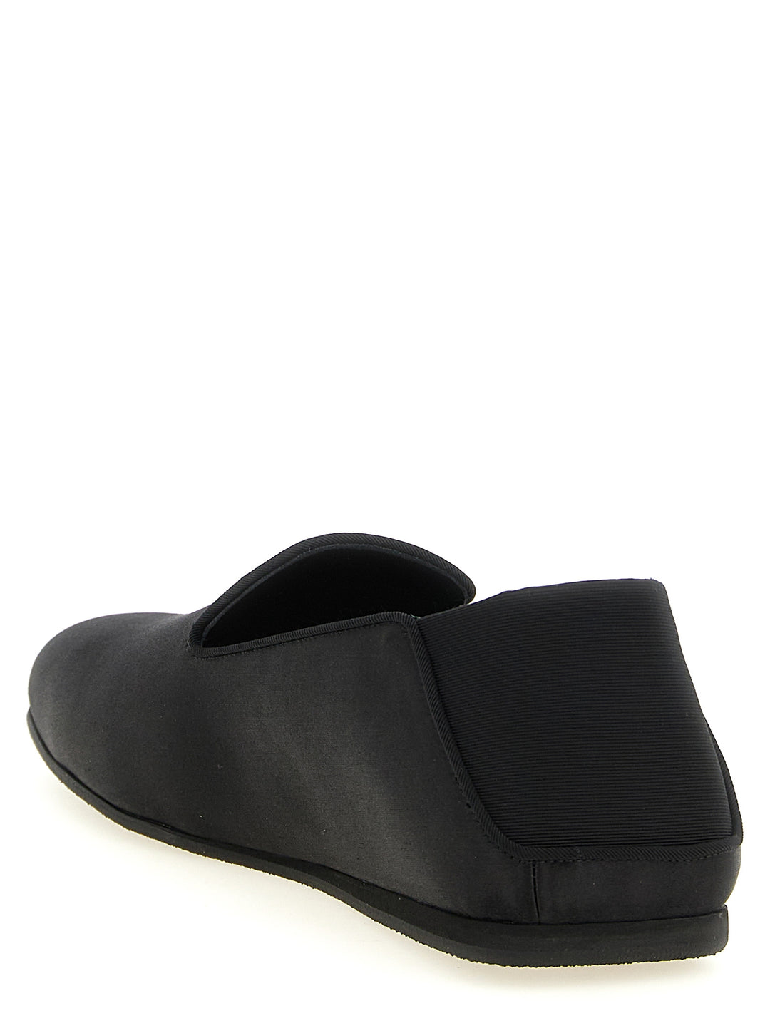 Giuseppe Zanotti Black Viscose Slip-On Loafers