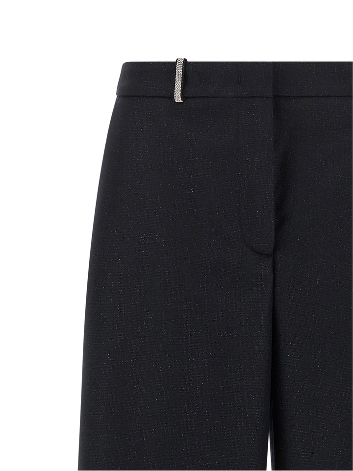 Peserico Blue Virgin Wool Casual Pants