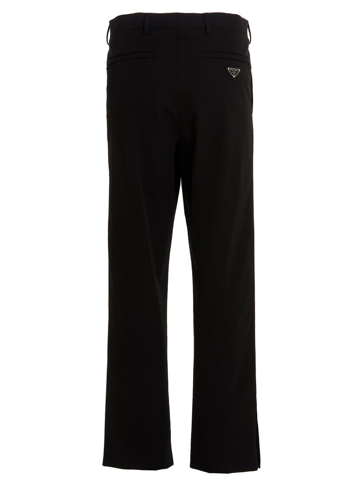 Prada Black Polyester Casual Pants