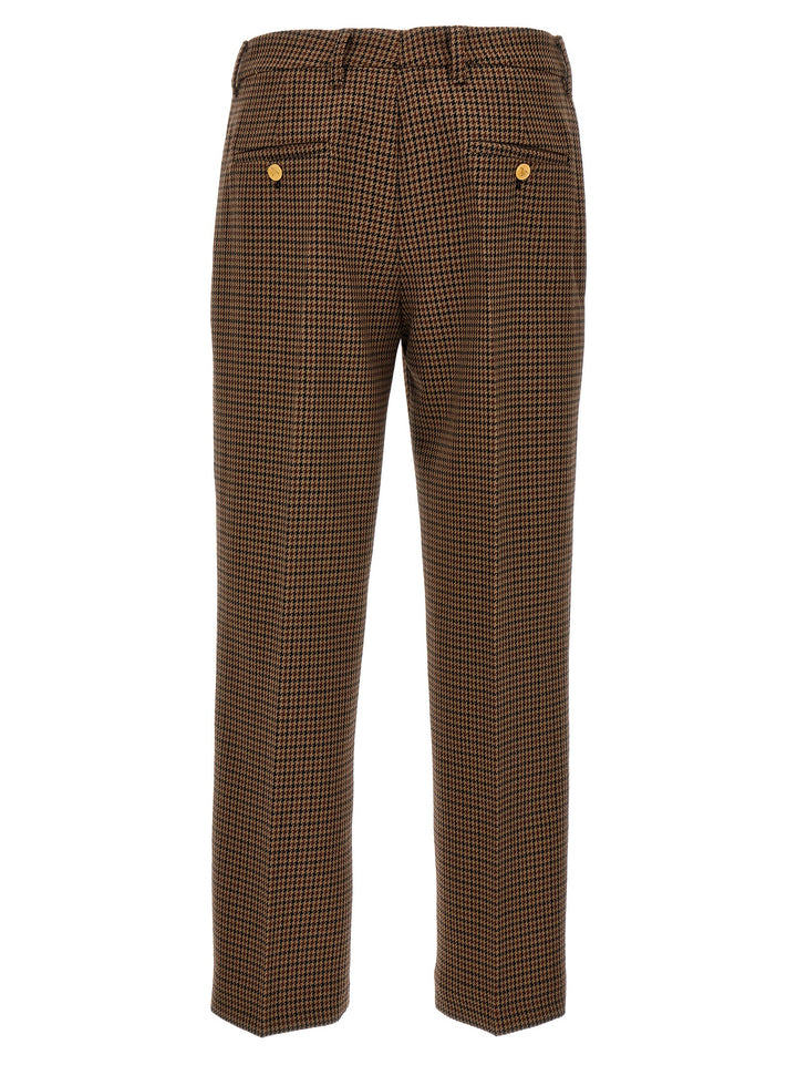 Prada Brown Virgin Wool Casual Pants